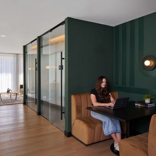 Public and private coworking spaces 	