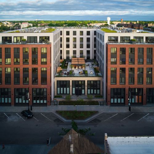Aerial view of building	