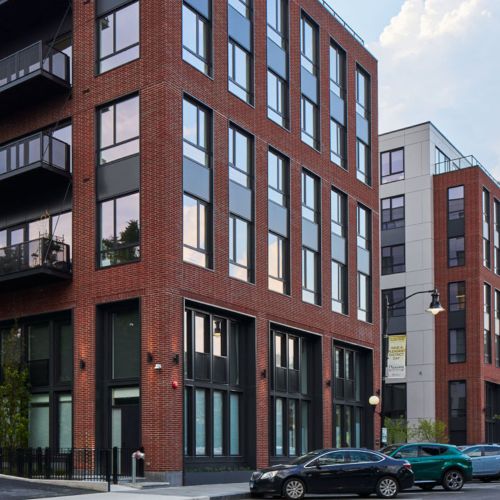 View of building from Pleasant Street	