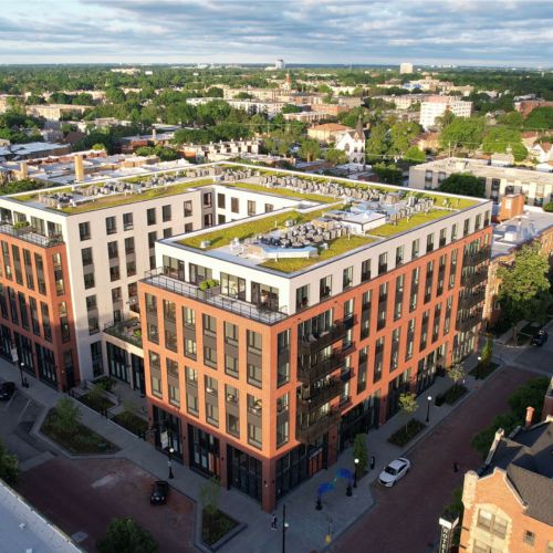 Aerial view of building	