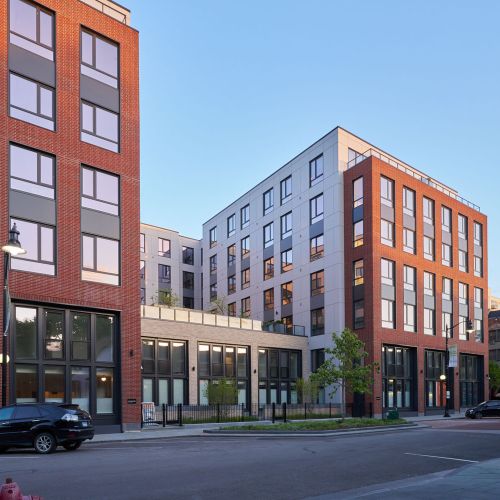 View of building from Pleasant Street	