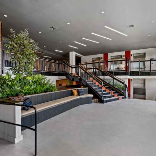 Sleek lounge bar for refreshments.