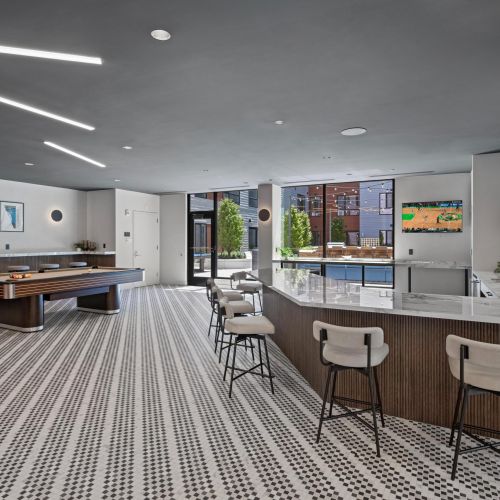 Gameroom filled with entertainment options.