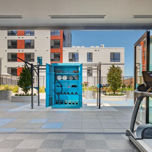 Second outdoor view from the weight room.