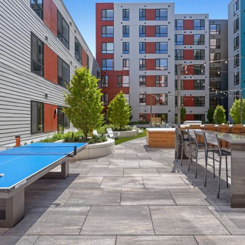 Cozy firepit area in the courtyard.