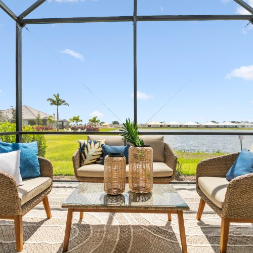 Covered lanais with water view