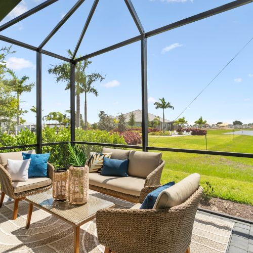 Covered lanais with water view