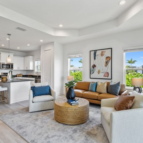 Open concept living room and kitchen