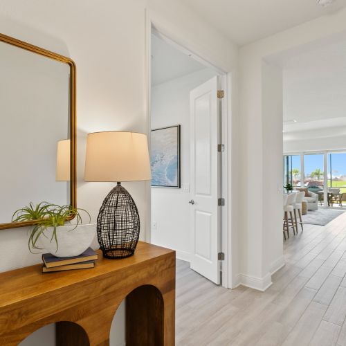 Hallway entering 2 bedroom apartment