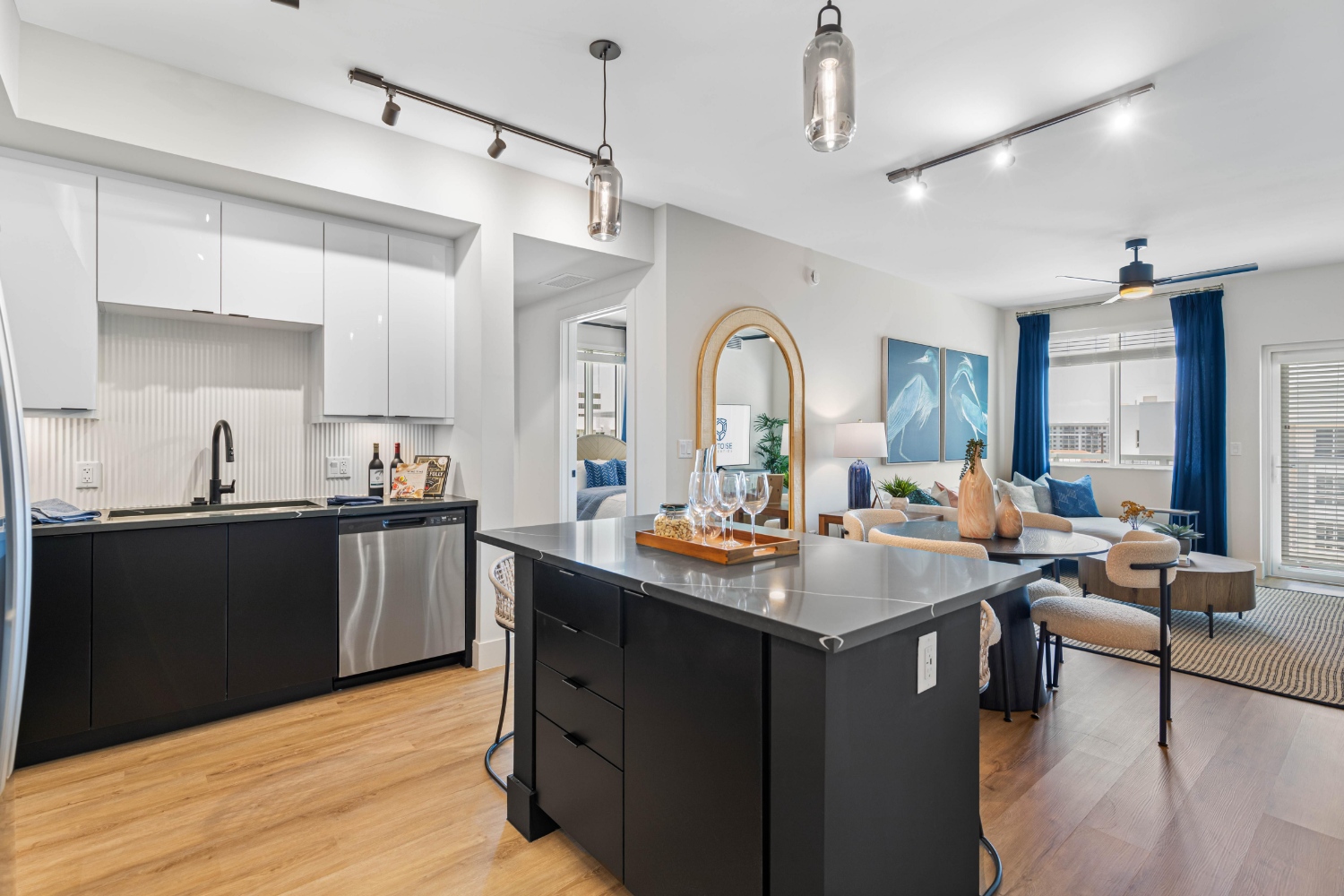 Kitchen and living room