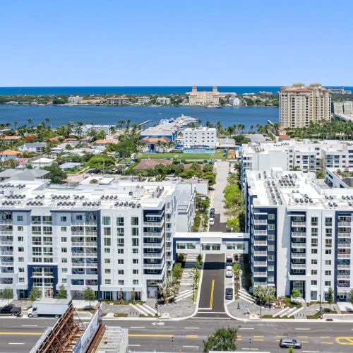 Aerial view of building