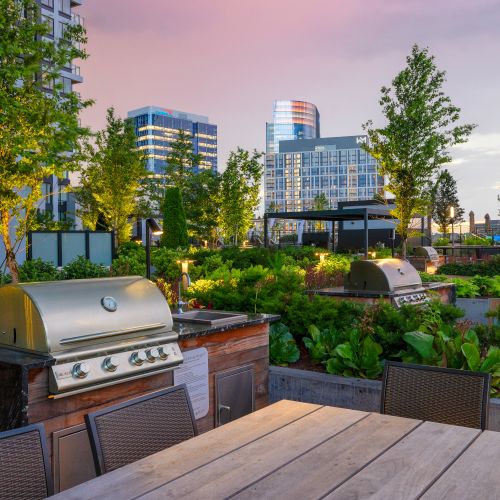 Grilling Area at Night