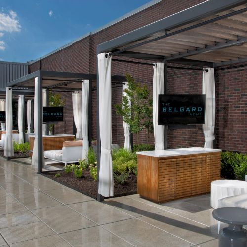 Private rooftop cabanas