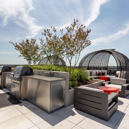 Rooftop grilling stations
