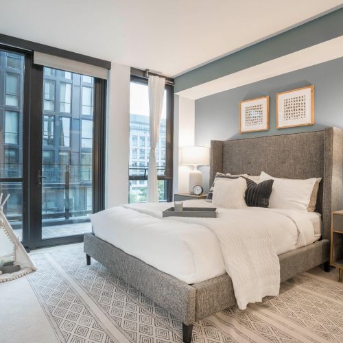 Bedroom with balcony