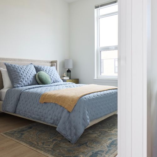 Large windows and expansive ceiling heights for sundrenched rooms.