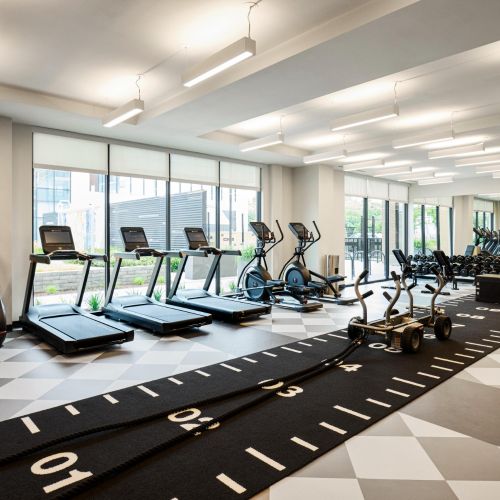 Find your flow in harmony in Margaux's thoughtfully designed fitness center.