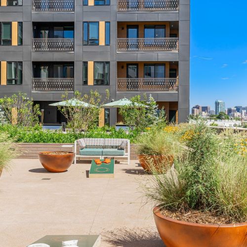 Courtyard with outdoor games