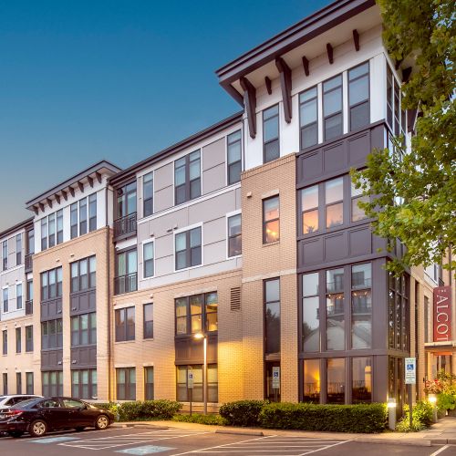 Building Entrance Dusk	