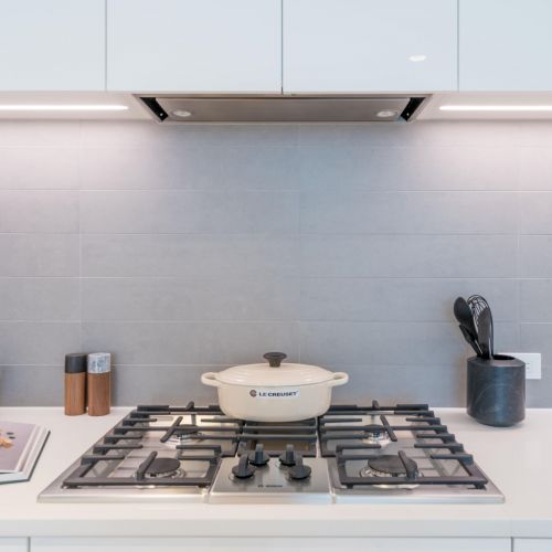 Kitchen featuring a gas stove