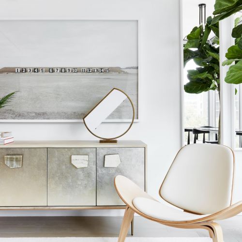 Living room with chic decorations