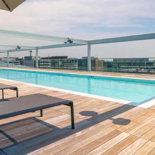 Large rooftop swimming pool