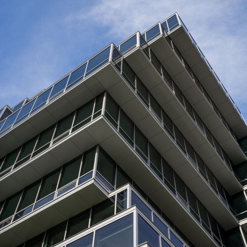 Close-up exterior view of building