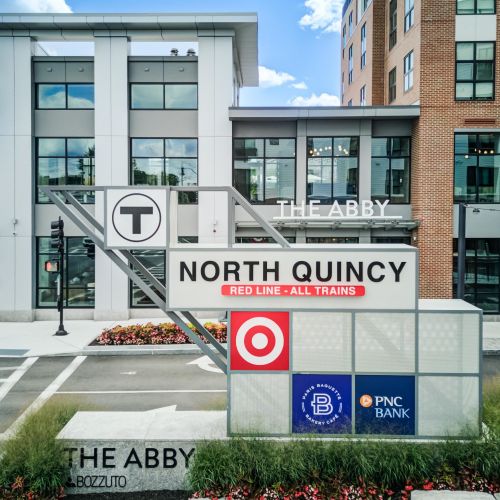 Another view of our building's retail area and T-Line access.	