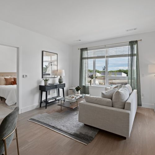 A living space that combines modern elegance with serene views