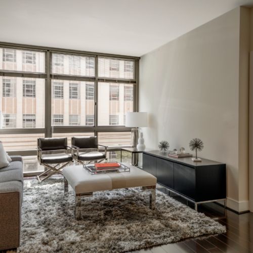 Living Room with Floor to Ceiling Windows