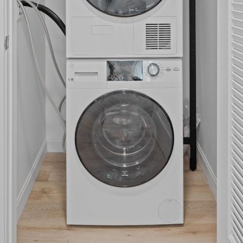 In-unit washer and dryer.