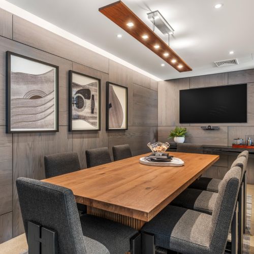 Host meetings and collaborate in our well-equipped conference room, designed for productivity.