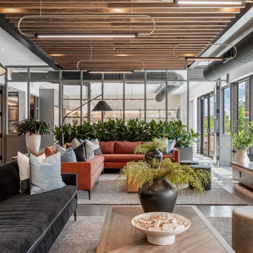 Another view of our plush sectional sofa seating, perfect for lounging and socializing.