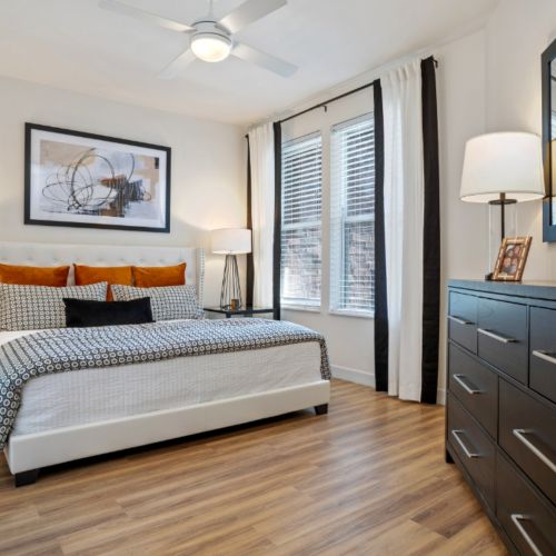 Immerse yourself in our airy, light-soaked bedroom