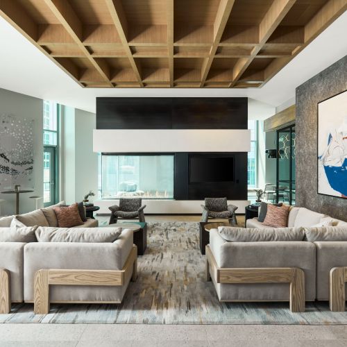 Ample places to sit and hang out with neighbors.