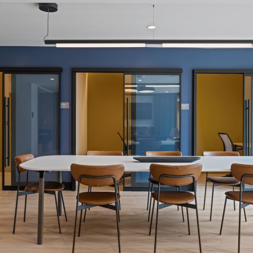 Lounge study booths for focused work.	