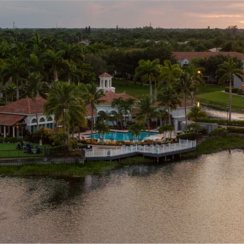 Pond and community clubhouse	