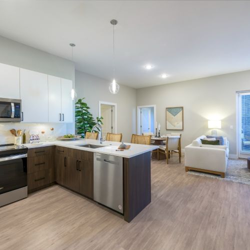 Atlee Square kitchen and living room 