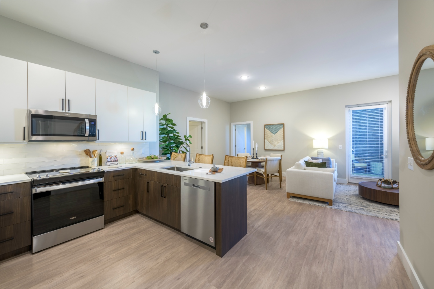 Atlee Square kitchen and living room 