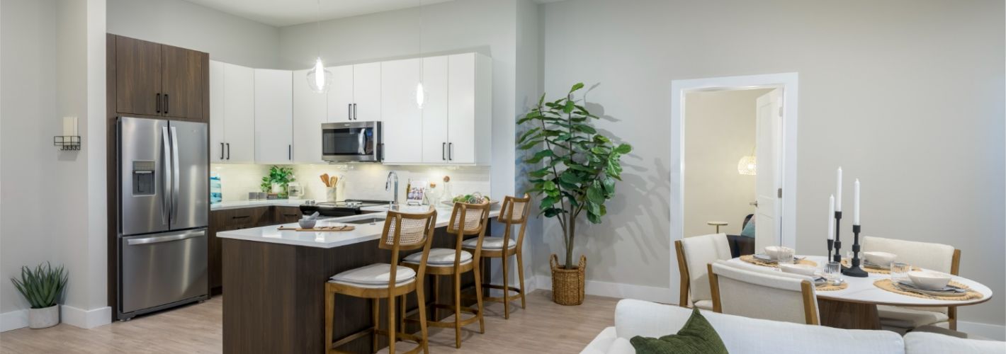 Atlee Square kitchen and living room 