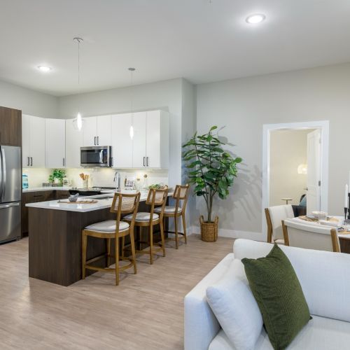 Atlee Square kitchen and living room 