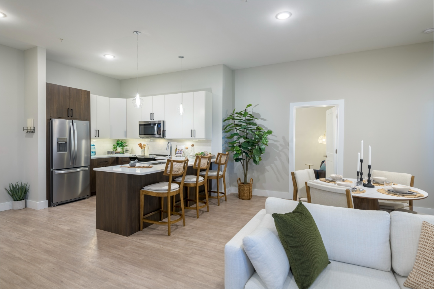 Atlee Square kitchen and living room 