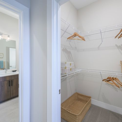 Atlee Square walk-in closet and bathroom 