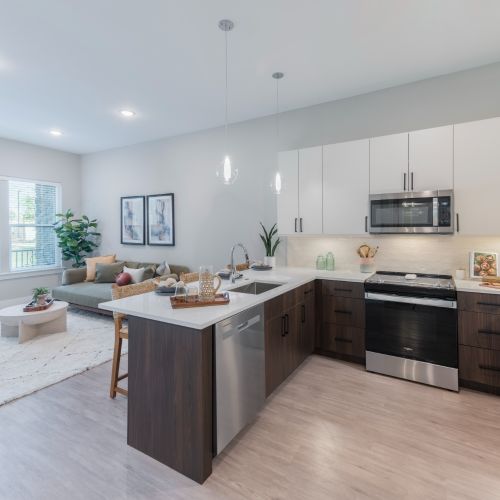 Atlee Square kitchen and living room 