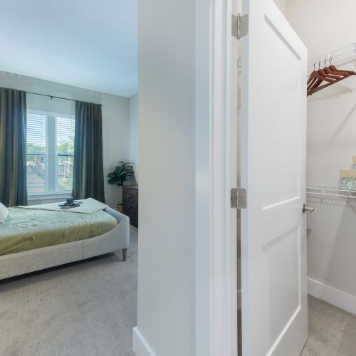 Atlee Square walk-in closet and bedroom 
