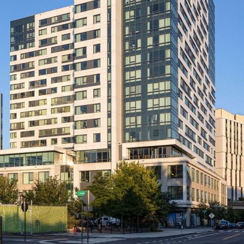 Corner building view.