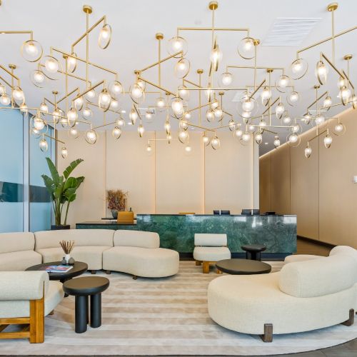 Welcome home to Verdosa's inviting lobby and concierge services.