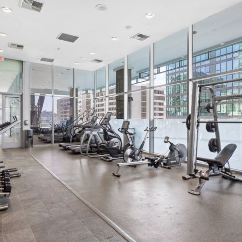 Stay active in our state-of-the-art fitness room.