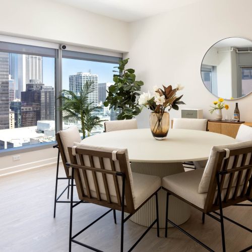 Gather around for meals and laughter.