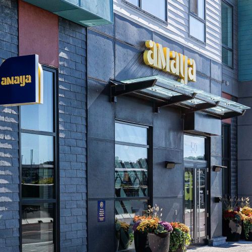 Modern entrance of Amaya.